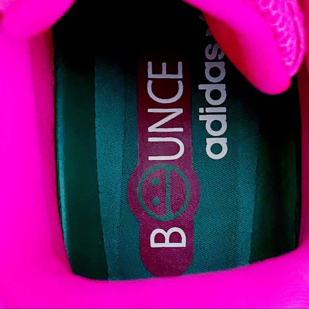 🆕 Adidas Microbounce T1 Sneakers Shoes Pink Green - Picture 6 of 12